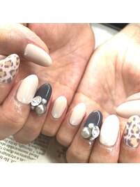 大人レオパード柄ネイル