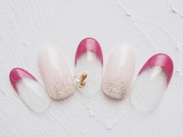 大人可愛い ピンクフレンチ