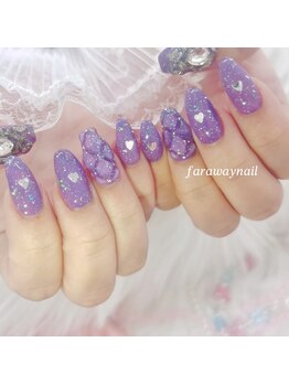 ファラウェイネイル(Faraway nail)/パープルネイル☆