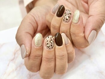 ディーネイル 京橋(D-nail)/立和名/新作ヒョウ柄ネイル