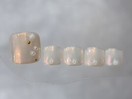 オーロラぷっくりネイル