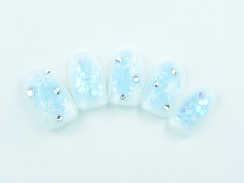 まつげアンドネイル ディアマンローズ(DIAMANT ROSE)/冬のチークネイル・90分6930円