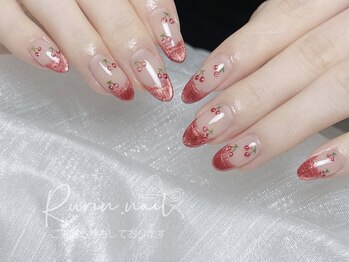 ルリン(Rurin)/赤フレンチ/チェリーネイル