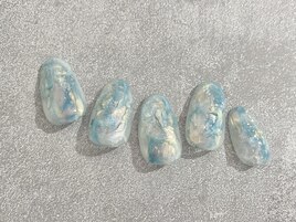 爽やかオーロラネイル　¥8800