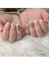 アートネイル ギャラリー(Art nail Gallery)/強め可愛いフレンチネイル