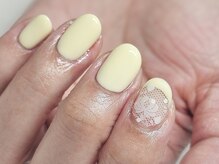 メルシー ネイル(mercii nail)/レース×バターイエロー