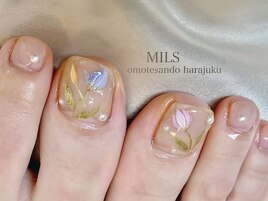 foot手書きフラワー/オーナー