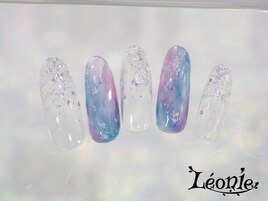 ラメグラ×七夕ニュアンスネイル