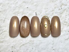 ブラウン囲みビジュネイル