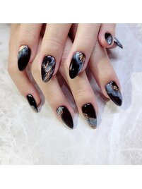 ブラックニュアンスネイル