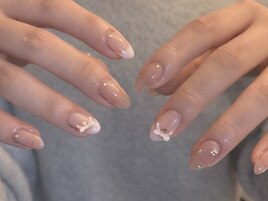 うるちゅるピンクフレンチネイル