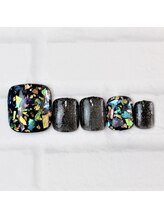 ネイルサロン マリブ(Maribu)/フット　4本　キラキラネイル