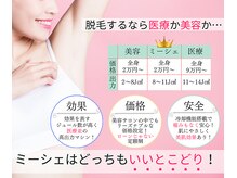 ミーシェ(Meshie)の雰囲気（脱毛/VIO脱毛/全身脱毛/顔脱毛/毛穴洗浄/ハーブピーリング）