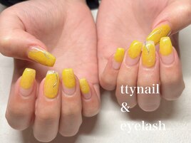 定額ネイルイエローデザイン