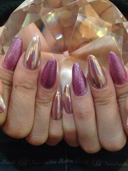 エスフィーネイルサロン ブリーユ(Esfy nailsalon Brille)/ピンク系ミラーネイル
