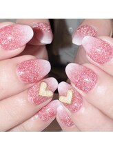ネイルージュ 梅ヶ丘店(Nailouge)/フラッシュ×ハートネイル☆