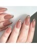 ガラス/バーチャル/ミラーのフレンチネイル