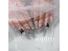 ソピーロ 三番町店(sopiro)/ブラックリボンネイル