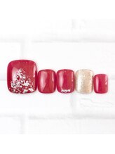 ネイルサロン マリブ(Maribu)/フット　4本　キラキラネイル