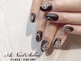 マットレオパードnail