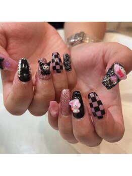 ネイルアンドアイラッシュヴィーナ ゆめタウン廿日市店 (Nail&EyeLash Vina)/クロミ&マイメロネイル