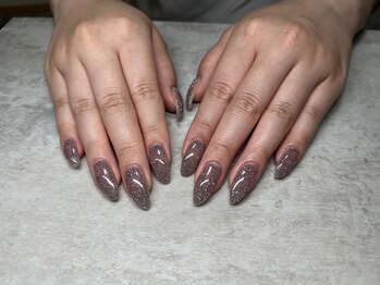 ピンクフラッシュネイル