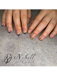 アシメフレンチネイル