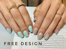 ルア(lua.)/水色ネイル＊free design