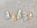 ニュアンスキラ艶ネイル　¥8500