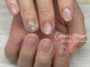 押し花　フラワーネイル