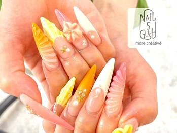 ネイルズガッシュ 武蔵小山店(NAILsGUSH)の写真/まるで自爪が伸びたような仕上がり♪+￥6000で10本ジェル長さ出しが出来ちゃいます★