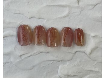 ネイルルーム エルナ(nail room ELNA)/アシンメトリーデザインA¥7800