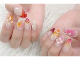 ハイビスカ/ヨーヨー/夏ネイル