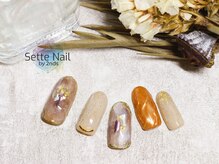 セッテネイル(Sette Nail)/ブラウン×シェルニュアンス