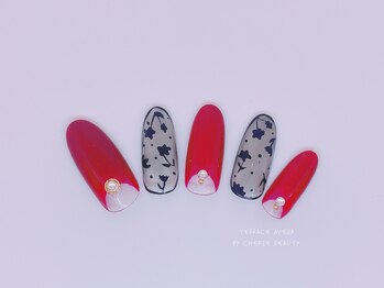 テラスアヴェダビューティー(Terrace AVEDA beauty)/大人の赤フレンチネイル♪