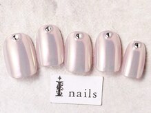 アイネイルズ 渋谷店(I nails)/桜色ミラーネイル￥8480［渋谷］