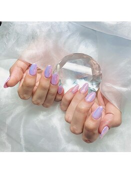 ヘブン ネイル 鶯谷(HEAVEN Nail)/ワンカラーミラーネイル