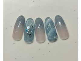 人魚の鱗ネイル