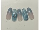 人魚の鱗ネイル