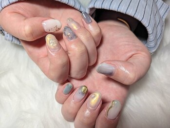 ブルーニュアンスネイル