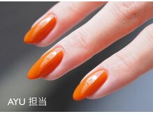 エルミー 三軒茶屋(elmy)/オレンジ　美爪ワンカラーネイル