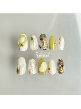 ソーネイル(Soo.nail)/8月定額ネイルアシメA