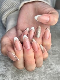 ピンクゴールドフレンチ