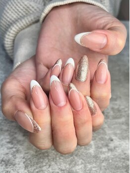 ピンクゴールドフレンチ