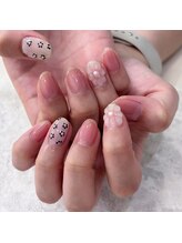 ビューティーサロン ネイル ロン(Beauty Salon nail Ron)/４本アート/お花