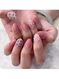 ４本アート/お花
