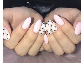 ピンクネイル rina指名パーツ☆