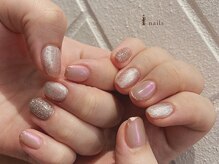 アイネイルズ 渋谷店(I nails)/マグネットミラーピンク￥9080