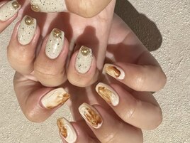 アシメもやもやネイル