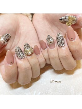 アールローズ(R-rose)/ツイードネイル